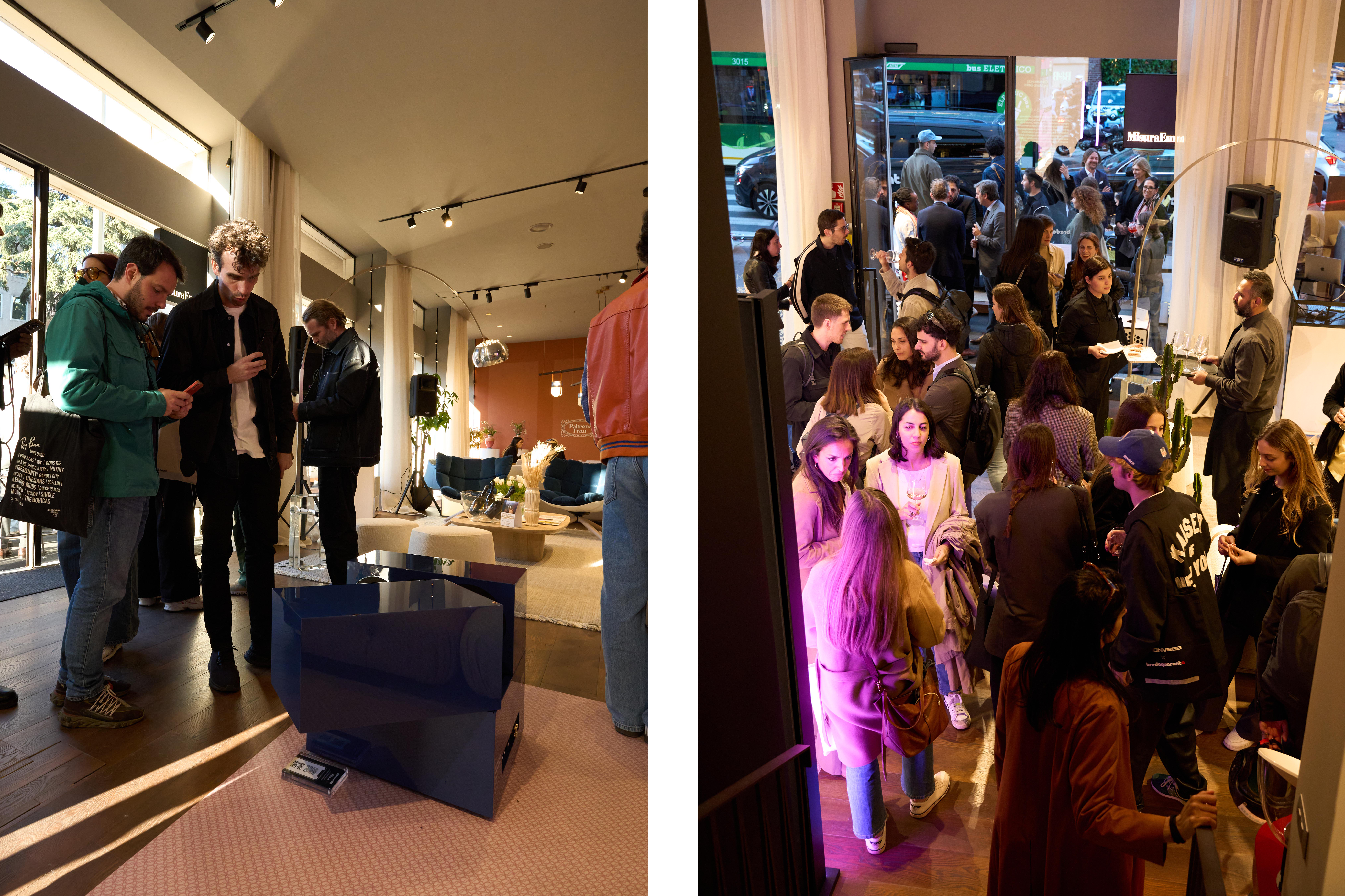 Brionvega의 밀라노 디자인 위크 "coloured"